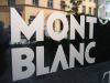 Weie Fensterbeschriftung fr Mont Blanc von 089 Werbung in Mnchen und Dachau