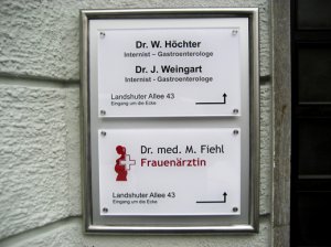 Acrylschild, Arylschilder, Muenchen, Dachau